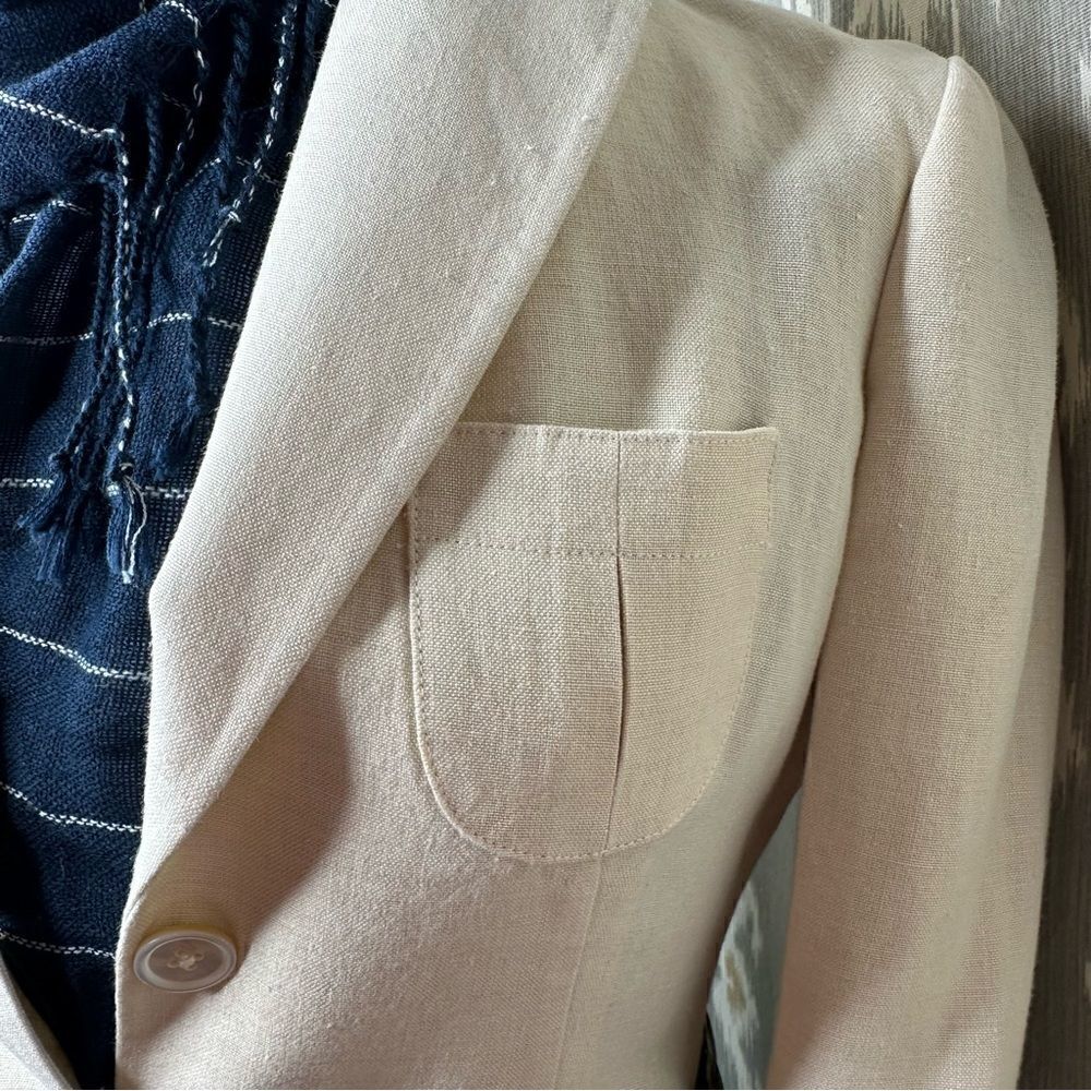 Ralph Lauren Blue Label South Shore Linen Jacket in Cream - Picture 16 of 16